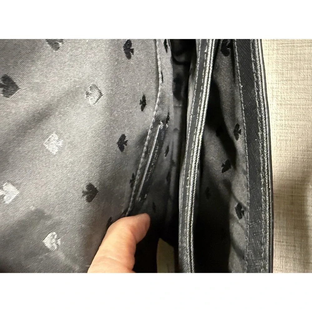 KATE SPADE BLACK SAFFIANO LEATHER FLAP STYLE SMALL CROSSBODY BAG PURSE‎ ~ EUC